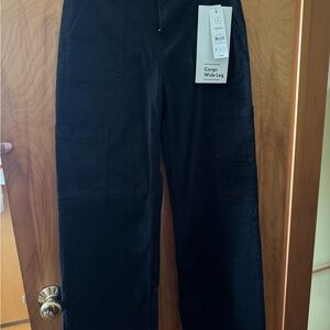 No Boundaries- Women’s Black Wide Leg Cargo Pants
